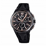 שעון יד LOTUS MEN'S BLACK LOTUS COLOR RUBBER WATCH BRACELET 18591/1 שעון יד LOTUS MEN'S BLACK LOTUS COLOR RUBBER WATCH BRACELET 18591/1
