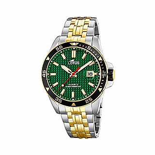 ���� �� LOTUS MENS GREEN EXCELLENT STAINLESS STEEL WATCH BRACELET 18652/2