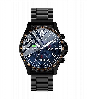 ���� ��� HiFuture HiGear - Black  Stainless Steel Strap Smart Watch ��� ����