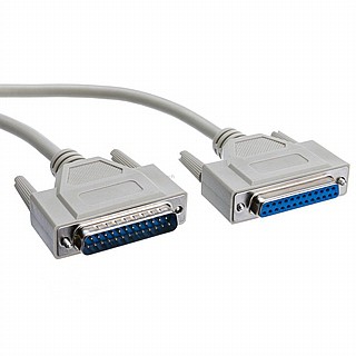 ��� ����� InLine Serial Cable molded DB25 male to female direct grey 10m