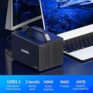 ���� ������ ���� � 4 ������ MAIWO USB3.1 Gen1 type-C to 3.5SATAIII�4 &HDMI HDD Enclosure,K35274D 
