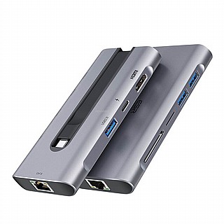 ���� ����� ESR 8-in-1 Portable Hub - Silver 4894240165096
