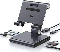 ���� ����� ESR 8-in-1 Portable Stand Hub - Silver 4894240165089