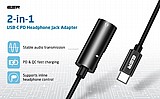 ���� ESR 2in-1 USB-C PD Headphone Jack Adapter 4894240132432