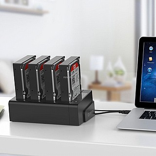 ���� ����� ������ � 4 ������ ORICO-6648US3-C-V1 ,2.5 / 3.5 inch 4 Bay USB3.0 1 to 3 Clone Hard Drive Dock