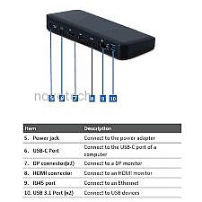 ���� ����� Gold Touch USB-C DP1.4 MST PD Docking Station