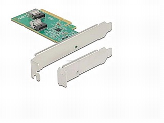 ����� �����  Bifurcation PCI-E x8 Low Profile �� 2 ������ SFF-8654 4i NVMe