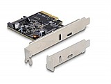 ����� ����� USB 3.2 20Gbps Gen2x2 PD 20Watt Low Profile �� �� 2 ������ USB-C, �'���� Asmedia