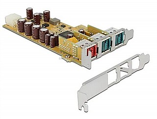 ����� ����� PCIe x1 PoweredUSB Low profile �� 3 ������ USB �� 24 �� 12 ���� ����� Pericom