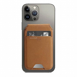 ���� ��� ESR HaloLock Vegan Leather Wallet - Tan Suede 4894240132128