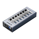 מפצל USB 3.0 עם מתג הפעלה לכול יציאה ORICO Multi-Port Hub With Individual Switches OR AT2U3-7AB-EU-GY-BP מפצל USB 3.0 עם מתג הפעלה לכול יציאה ORICO Multi-Port Hub With Individual Switches OR AT2U3-7AB-EU-GY-BP