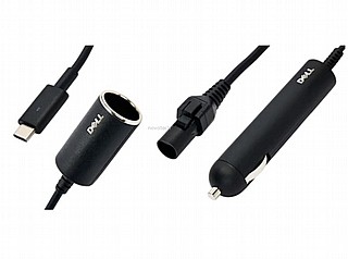���� ����� ���� ���� �� ����� Dell 65-Watt Auto Air Adapter - USB Type-C, 450-AFLE
