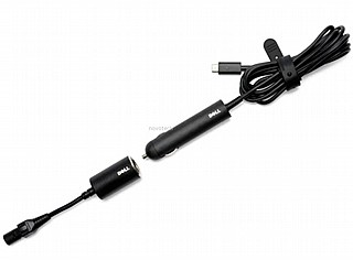 ���� ����� ���� ���� �� ����� Dell 65-Watt Auto Air Adapter - USB Type-C, 450-AFLE