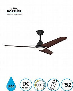 ������ ���� 52" TANGO ������� IP44 +��� ��� 24W CCT ����+�� NORTHER NTP-TNGIP44-BKWD-LED
