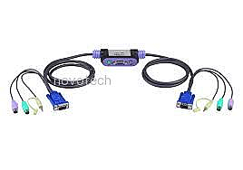���� Aten 2-Port PS/2 VGA/Audio Cable KVM Switch CS62A