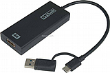 ����� ��� ������ STLAB U-1391 USB-C/USB-A Hybrid HDMI 4K Adapter
