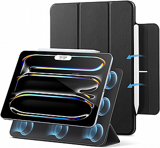 ��� ��� ����� ESR Rebound Magnetic Case, Compatible with iPad Air 13 (2024), Pro 12.9 (6th/5th/4th Gen), Black