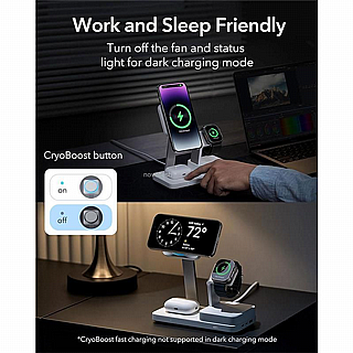 ���� ����� ESR 100W 6-in-1 Charging Station with MagSafe + CryoBoost, Arctic White 4894240189641