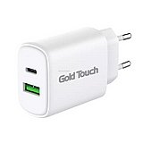 ���� ��� Gold Touch Wall Charger � Dual Port USB-C & USB-A PD E-QC20W