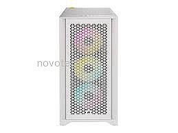 ���� Corsair iCUE 4000D RGB AIRFLOW Mid-Tower Case, True White - 3x AF120 RGB ELITE White Fans CC-9011241-WW