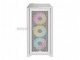 ���� Corsair iCUE 4000D RGB AIRFLOW Mid-Tower Case, True White - 3x AF120 RGB ELITE White Fans CC-9011241-WW