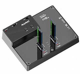 ����� ������  2Bays Tool Free USB 3.2 Gen2 NVMe M.2 SSD Docking Station Duplicator K3015P
