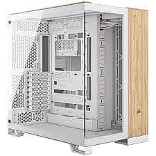 ���� Corsair 6500X Mid-Tower Dual Chamber PC Case - White/Bamboo Wood CC-9011284-WW