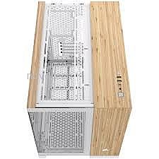 ���� Corsair  2500X Micro ATX Dual Chamber PC Case - White/Bamboo Wood CC-9011288-WW