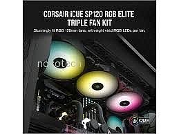 3 �������� ����� Corsair iCUE SP120 RGB ELITE Performance 120mm PWM Fan � Triple Pack with Lighting Node CORE 90904-501-09