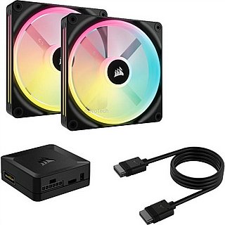 ��� ������� ����� ���� Corsair  iCUE LINK QX140 RGB 140mm PWM PC Fans Starter Kit with iCUE LINK System Hub 840006697961