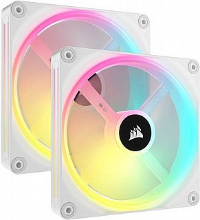  ��� ������� ����� ���� Corsair iCUE LINK QX140 RGB 140mm PWM PC Fans Starter Kit with iCUE LINK System Hub CO-9051008-WW