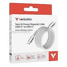 ��� VERBATIM SYNC&CHARGE USB C TO USB C 100W MAGNETIC 1.2M-GREY 31854