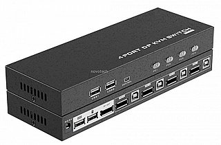 ����� ����� KVM �-4 ������ ����� ����� ��� DISPLAYPORT 4K@60HZ + USB, ���� �����, ���� ��� ���� KVMDP35-4