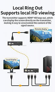 ����� KVM HDMI 4K@60HZ, 2xUSB, RS232, IR �� ��� ����� �� 20 �"� ���� KVM-EXTEND47