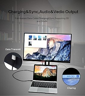 ��� AOC 10Gbps 60W USB3.2 GEN2, ��� USB C ��� - C ���, ���� �����/����� 8k@60hz ����� 15 ��� TopX ���� C31.20AOC-15