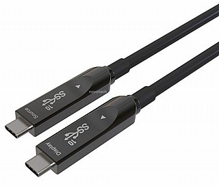 ��� AOC 10Gbps 60W USB3.2 GEN2, ��� USB C ��� - C ���, ���� �����/����� 8k@60hz ����� 10 ��� TopX ���� C31.20AOC-10