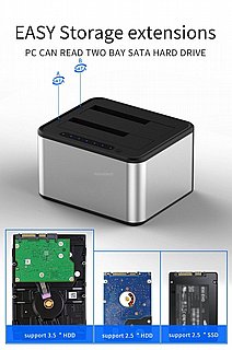���� ����� 5Gbps �-2 ������ 2.5"/3.5" SATA ���� DOCK12