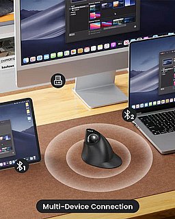 ���� ������ �������� ������ ProtoArc EM05 NL Ergonomic Vertical Wireless Trackball Mouse