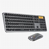 �� ����� ����� ����� �� ProtoArc Backlit Bluetooth Keyboard and Mouse for Mac, Space Gray