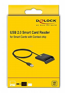 ���� ������ ����� DELOCK USB 2.0 Smart Card Reader for Smart cards with Contact chip ,4043619917242