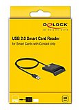 ���� ������ ����� DELOCK USB 2.0 Smart Card Reader for Smart cards with Contact chip ,4043619917242