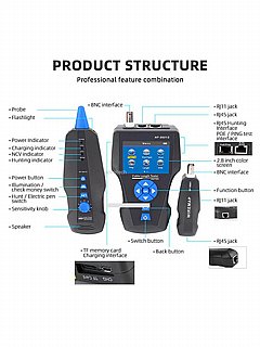 ����� ����� ����� RJ45, ���� �����, TDR, PING TEST, POE ���� RCT8601S