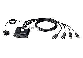 ����� ����� Aten US3312 2-Port 4K DisplayPort USB-C Cable KVM Switch with Remote Port Selector