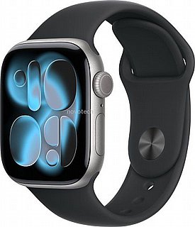 ���� Apple Watch series 11 GPS 42mm Space Grey Aluminium Case with Black Sport Band-S/M , MEQW4ZR/A