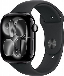 ���� Apple Watch series 11 GPS 46mm Jet Black Aluminium Case with Black Sport Band-M/L, MEUX4ZR/A