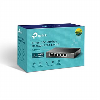 ��� TP-LINK TL-SF1006P 6-Port 10/100Mbps Desktop Switch with 4-Port PoE 