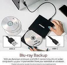 ���� ������ ��� ��� Verbatim Ultra HD 4K External Slimline Blu-ray Writer USB-C 43888