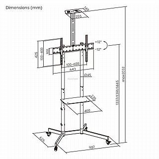 ���� �������� GoldTouch TV Cart AR-ST70