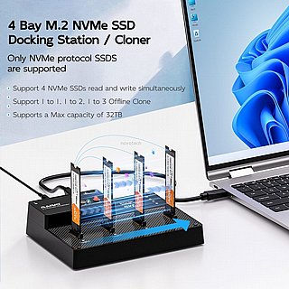 ����� ������  MAIWO 4 Bays Enclosure for NVMe M.2 SSD K3015P4