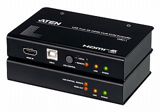 ����� KVM ������ ������ ����� Aten CE801 USB True 4K HDMI Cat 6 KVM Extender